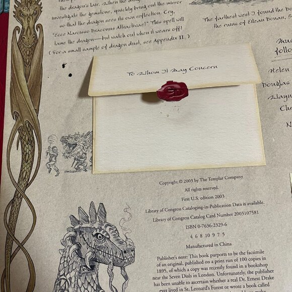 DRAGONOLOGY "COMPLETE BOOK OF DRAGONS by Dr. Ernest Drake, 2003/PREOWNED - Picture 9 of 11